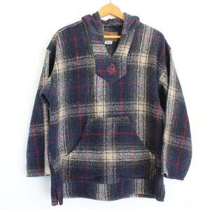 Legendary Whitetails Heavy Thick Plaid Drug Rug Pullover Baha Hoodie Blue M